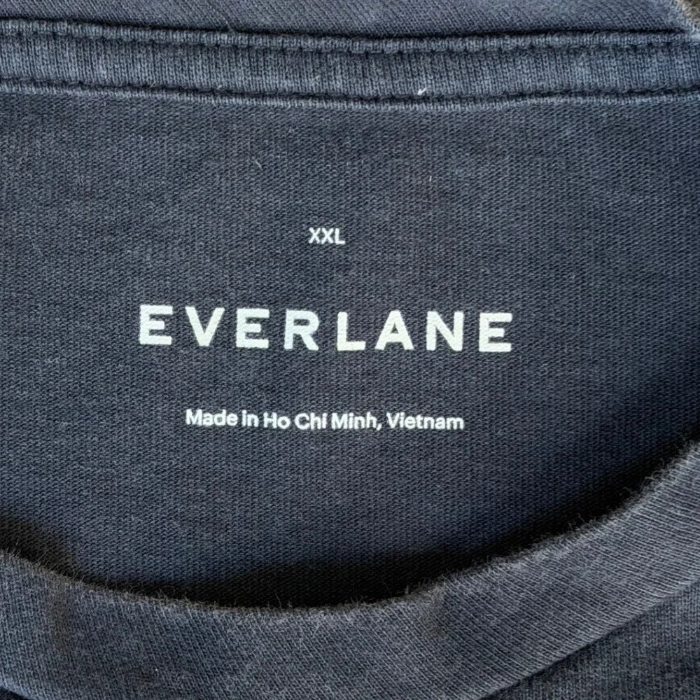 Everlane Men XXL Navy Blue 100% Cotton Short Sleeve Pocket T-Shirt Basic Tee - Picture 2 of 6